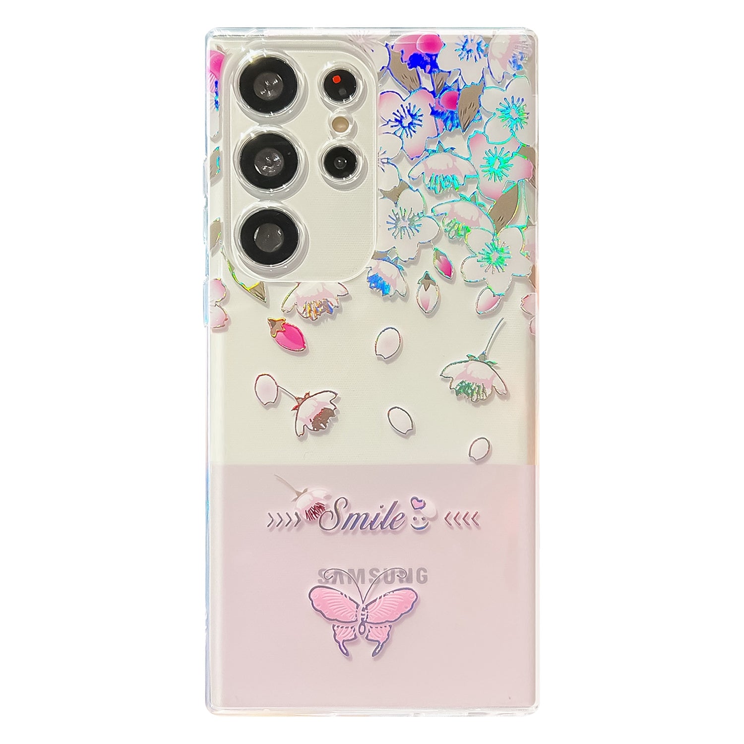 For Samsung Galaxy S23 Ultra Phone TPU Case Embossed Lacquered Butterfly Pattern Anti-drop Phone Cover For Samsung Galaxy S23 Ultra Phone TPU Case Embossed Lacquered Butterfly Pattern Anti-drop Phone Cover